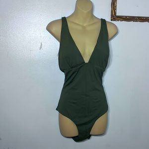 Sea Level Swim Australia One Piece Bathing Suit Size 16 Color Olive Green 12U.S.